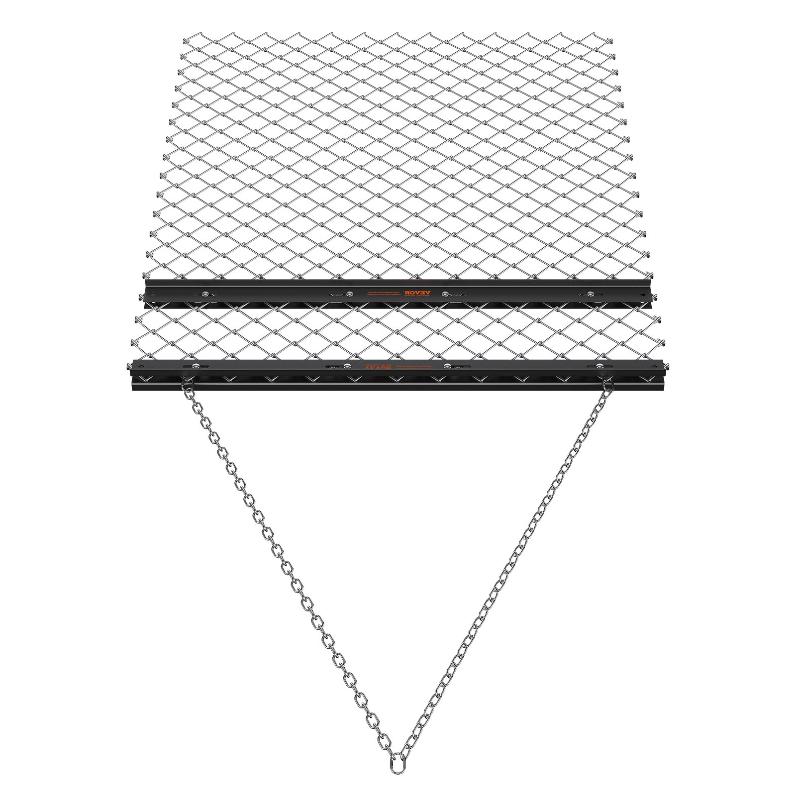 VEVOR Rastrello Livellatore per Prato Erba a Catena Trainato 1550x1235 mm, Livellatore per Terreno in Acciaio Q235 Cinghia di Trascinamento, Livellamento Paesaggistico, Preparazione Prato, Trainabile