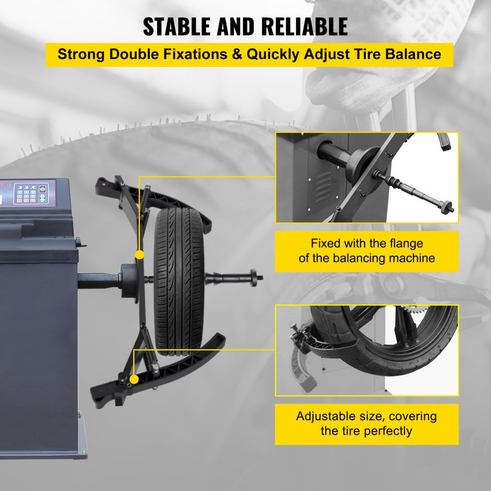 VEVOR Equilibratrice per Ruote da Moto, Dimensioni del Foro 10mm/16mm Adattatore per Equilibratura Moto, Diametro Albero 14mm Adattatore per Ruote, Equilibratrice Professionale per Moto in Acciaio