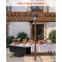 VEVOR Kit Staffe per Pergola, Adatto per Travi in Legno 92 x 92 mm in Dimensioni Reali, Kit di Staffe per Gazebo in Legno Fai da Te a 3 Vie con Viti, Confezione 4, per Banchetti per Feste all'Aperto