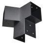 VEVOR Kit Staffe per Pergola con Tetto a Punta, per Legname 92 x 92 mm in Dimensioni Reali, Staffe per Gazebo a 3/4 Vie, Basi per Pali e Staffe di Colmo per Pergole Esterne, Gazebo e Capannoni, 14 PZ