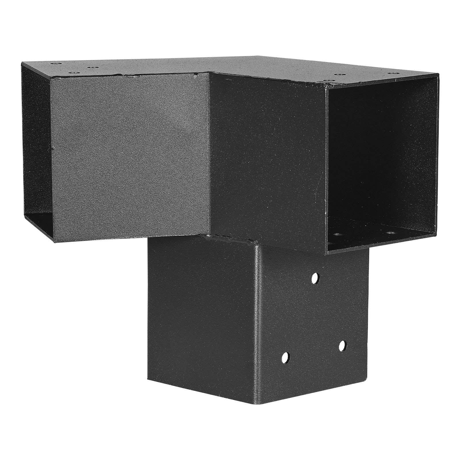 VEVOR Kit Staffe per Pergola con Tetto a Punta, per Legname 92 x 92 mm in Dimensioni Reali, Staffe per Gazebo a 3/4 Vie, Basi per Pali e Staffe di Colmo per Pergole Esterne, Gazebo e Capannoni, 14 PZ