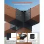 VEVOR Kit Staffe per Pergola 4 x 4 pollici (dimensioni interne 3,6 x 3,6) Supporto per Pali in Legno da Carpenteria 2 Staffe Angolari a 4 Vie 2 Basi per Travi Fai da Te per Gazebo, Pergolati da Patio, Cabine, Kit Staffe per Pergola 4 pz