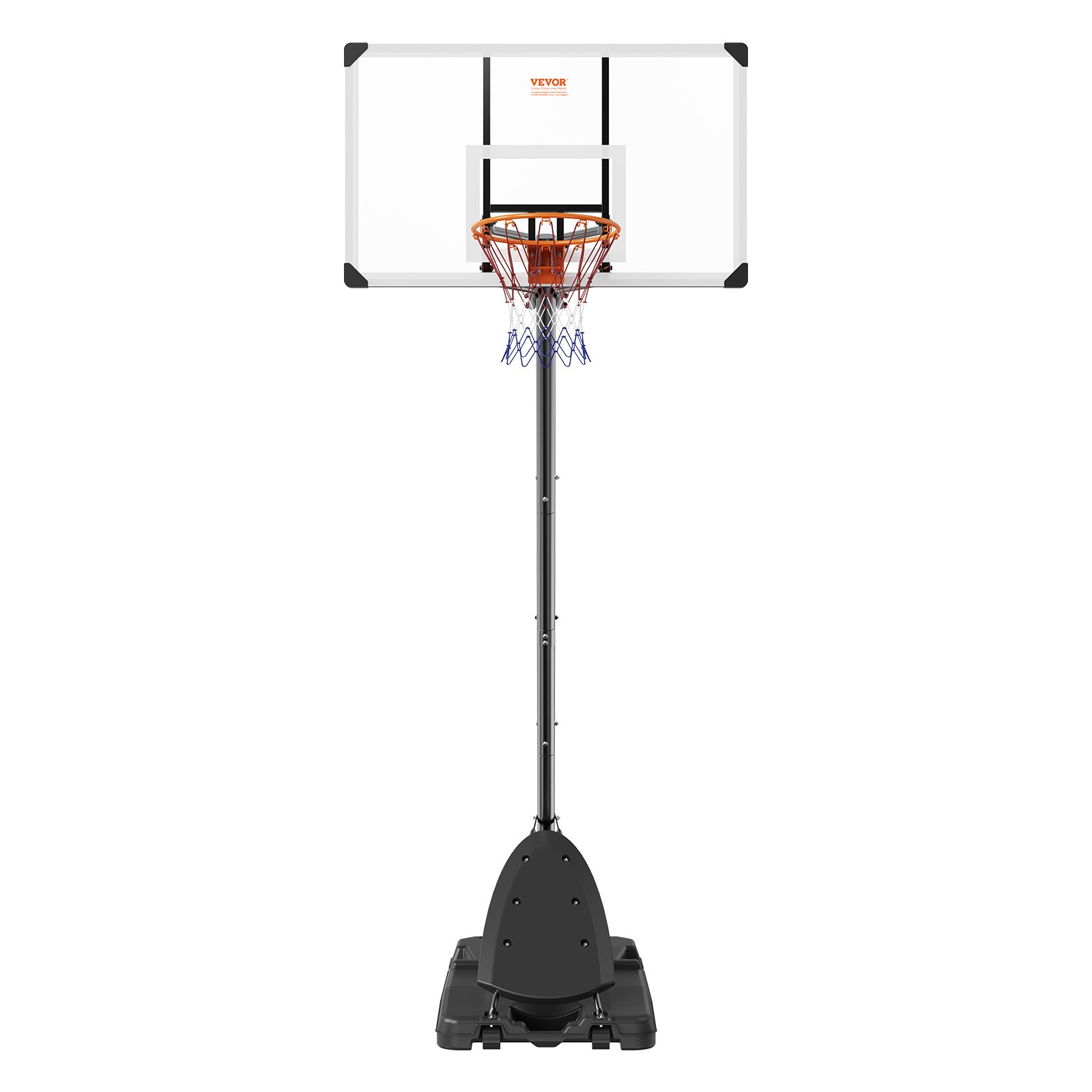 VEVOR Canestro da Basket per Interni Esterno Portatile Altezza Regolabile 232-305 cm Tabellone da Basket in Piedi con Ruote con Base Pesi per Adulti Regalo per Bambini Allenamento di Basket