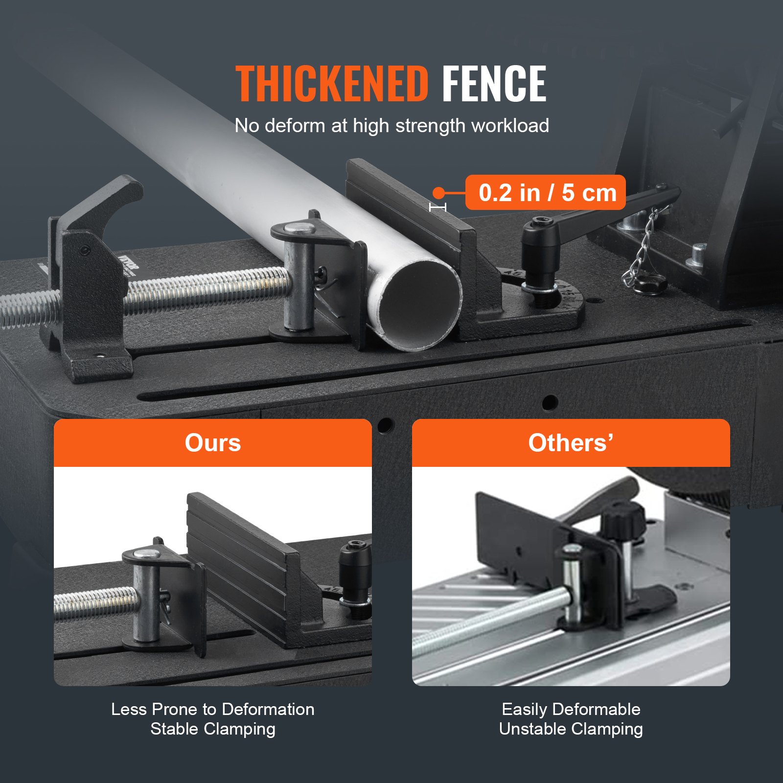 VEVOR Troncatrice Circolare Elettrica a Taglio Freddo per Metallo Lama Diametro 35,5cm Angolazione tra 0-45° Potenza Nominale 2800W, Troncatrice Circolare Taglio Freddo Velocità a Vuoto 1200 giri/min