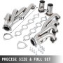 VEVOR Collettore di Scarico in Acciaio Inox per Motore Universali LS Swap S10 V8 Solo 4.8/5.3/5.7/6.0/6.2 L, Kit Collettore di Scarico con Guarnizioni 57x34x14 cm Parte di Ricambio per Camion SUV Auto