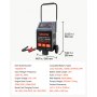 VEVOR 12V/24V Wheeled Battery Charger 200A/100A Car Charger Engine Starter, Heavy Duty Automotive Car Battery Maintainer, Fully Automatic, with Wheels, Compatible with Lead-Acid and Lithium Batteries