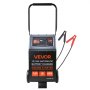VEVOR 12V/24V Wheeled Battery Charger 200A/100A Car Charger Engine Starter, Heavy Duty Automotive Car Battery Maintainer, Fully Automatic, with Wheels, Compatible with Lead-Acid and Lithium Batteries