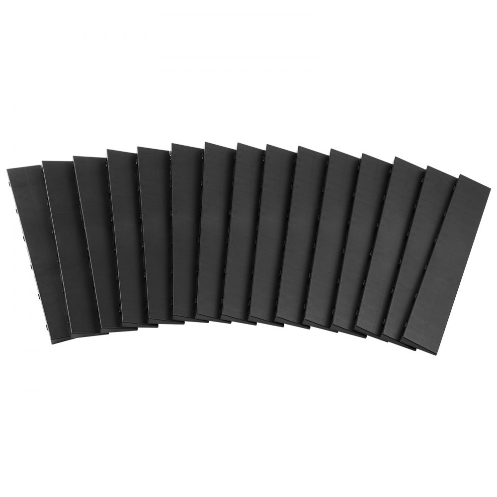 VEVOR Bordo per Piastrelle con Clip Kit di Bordi di Transizione per Pavimenti da Garage Maschili 15 pezzi Facili da Montare, Compatibili Solo con i Tappetini da Garage VEVOR a 6 Blocchi Aggiornati