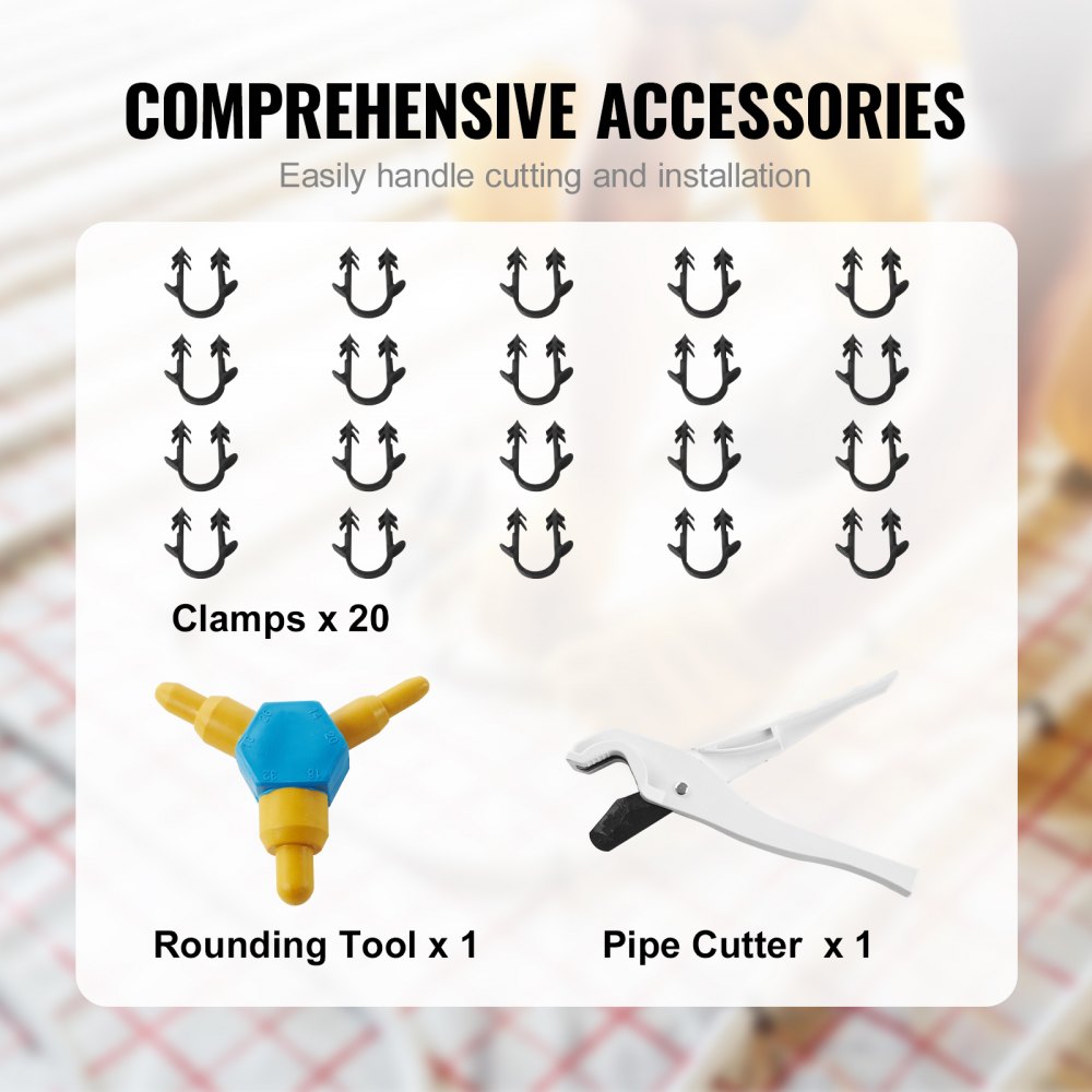 VEVOR Tubo PEX Alluminio per Riscaldamento a Pavimento Rotolo 200m, Tubo PEX-AL-PEX in Composito Alluminio-Plastica Φ16mm Spessore 2mm, Tubo Barriera all'Ossigeno per Liquido Gas Acqua Calda Fredda