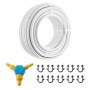 VEVOR Tubo PEX Alluminio per Riscaldamento a Pavimento Rotolo 50 m, Tubo PEX-AL-PEX in Composito Alluminio-Plastica Φ20 mm Spessore 2 mm, Tubo Barriera all'Ossigeno per Liquido Gas Acqua Calda Fredda