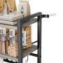 VEVOR Scaffale da Cucina Portaoggetti 60x40x161,8 cm Piedini Regolabili, Mobiletto Supporto per Microonde da Bar Ristorante Porta Spezie Scolapiatti, Ripiano Regolabile Rimovibile, 12 Ganci
