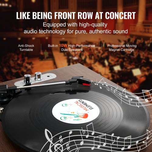 Giradischi senza fili portatile LP fonografo con altoparlanti stereo incorporati, giradischi a cinghia a 3 velocità giradischi in vinile con altoparlanti Giradischi senza fili portatile LP fonografo con altoparlanti stereo incorporati, giradischi a cinghia a 3 velocità giradischi in vinile con altoparlanti