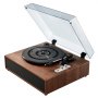 VEVOR Giradischi in Vinile, Giradischi 3 Velocità, Altoparlanti Stereo Integrati 10 W Trasmissione a Cinghia, Cartuccia Magnetica, Supporto 33/45/78 Giri in Uscita RCA, per Dischi Vinile 18/25/30 cm