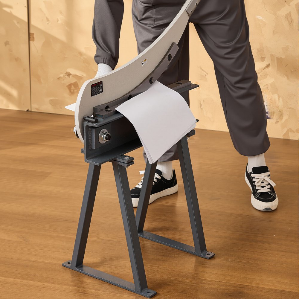 VEVOR Cesoia a Ghigliottina, Taglierina da Banco con Larghezza del Letto di 500 mm, Cesoia Manuale per la Lavorazione di Lamiere, con Materiale Q235, Alta Precisione, Supporto, per Alluminio