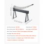 VEVOR Cesoia a Ghigliottina, Taglierina da Banco con Larghezza del Letto di 1000 mm, Cesoia Manuale per la Lavorazione di Lamiere, con Materiale Q235, Alta Precisione, Supporto, per Alluminio