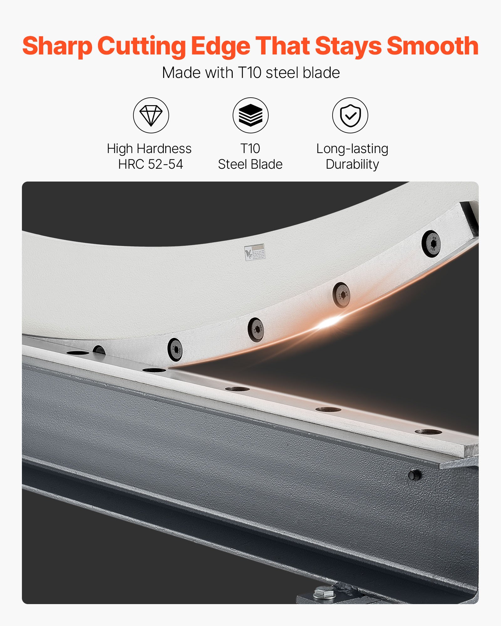 VEVOR Cesoia a Ghigliottina, Taglierina da Banco con Larghezza del Letto di 1000 mm, Cesoia Manuale per la Lavorazione di Lamiere, con Materiale Q235, Alta Precisione, Supporto, per Alluminio