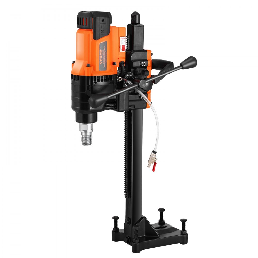 VEVOR Core Drilling Machine, Diamond Core Drilling Device with Drilling Diameter 2-20 cm, with Stand and Core Drill Bit, 3000 W Robust Concrete Core Drill, Wet and Dry Application for Concrete and Brick