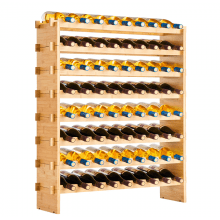 VEVOR Scaffale Autoportante Portabottiglie per Cucina per 72 Bottiglie 8 Ripiani, con Capacità di Carico Totale di 80 kg, Anti-oscillazione, Porta Bottiglie da Pavimento per Cantina, Bar