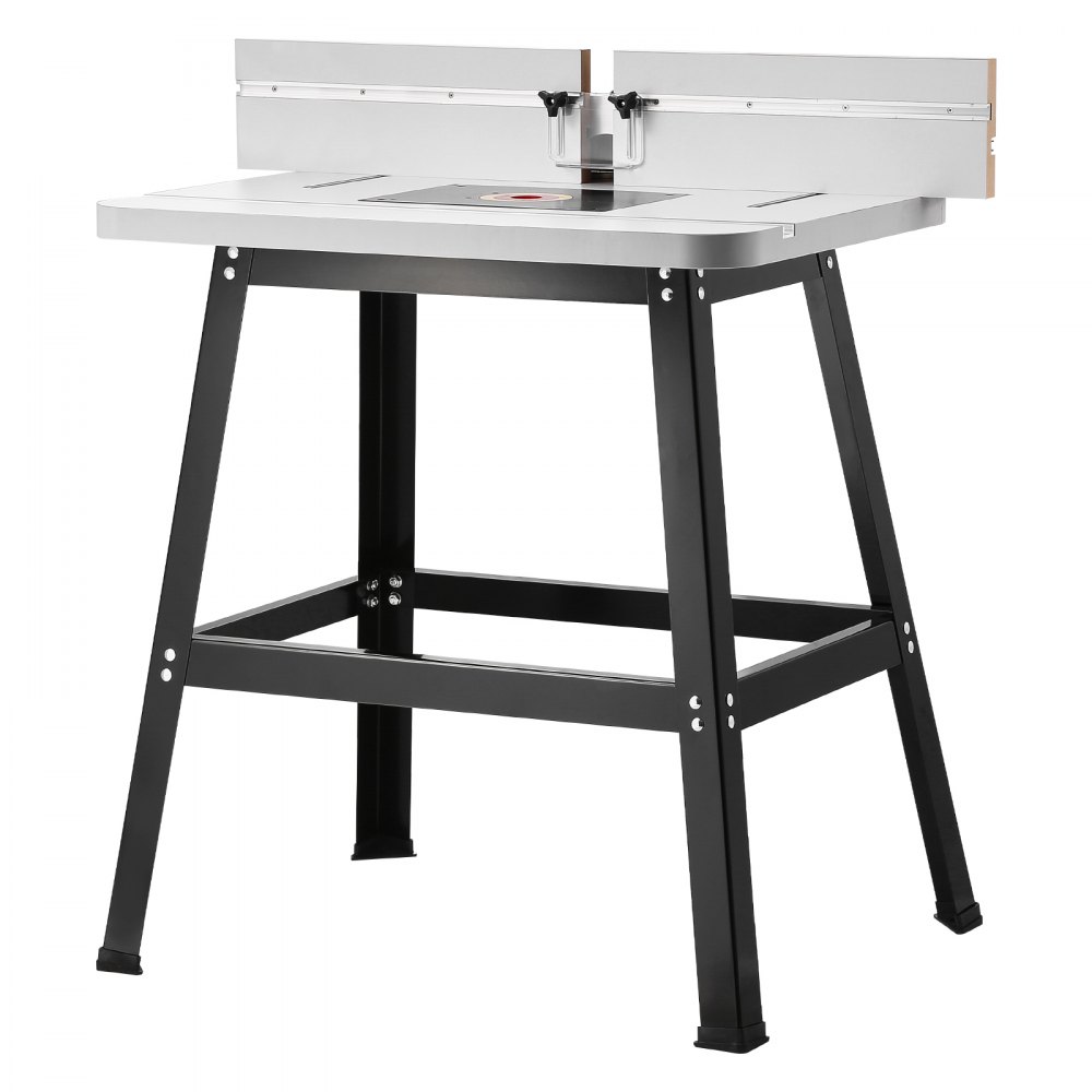 VEVOR kit di tavolo di fresatura di precisione, 800 x 606 x 36 mm, Accessori per Tavolo di Fresatura con Guida Regolabile, Piano in MDF, Base in Metallo Robusto, Porta di Raccolta della Polvere