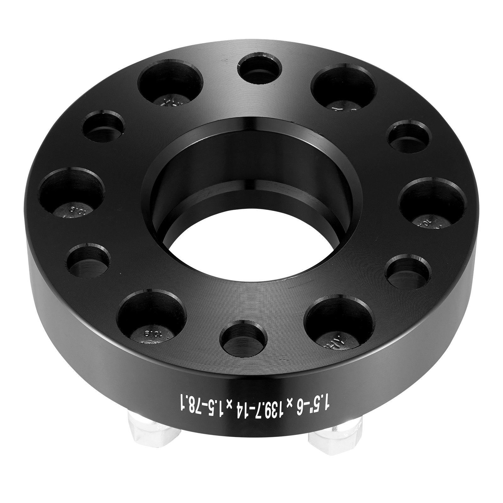 VEVOR Distanziali per Ruote, Adattatori per Ruote 38,1 mm 6 x 139,7 mm Distanziatore Forgiato 6 Alette, Distanziali Mozzi Auto M14 x 1,5 Foro 78,1 mm Adatti per Chevrolet, Cadillac 1995-2023, 4 Pezzi