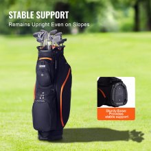 VEVOR Borsa set da Golf Set 920 mm Divisore 14 Vie 13 Tasche Superiori Nero