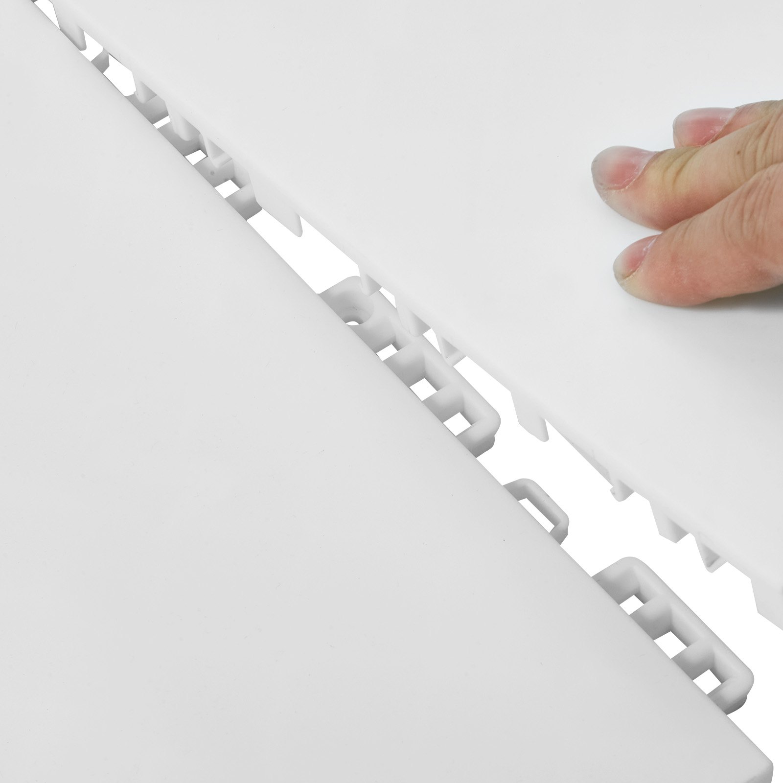 VEVOR Tappetini da Hockey ad Incastro 315 x 315 x 16 mm Tappetini da Palestra, 8 Pezzi, Piastrelle per Pista da Ballo per Superficie di Allenamento Versatile ad Incastro, Grigio Bianco 0,74 m²/Scatola