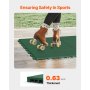 VEVOR Tappetini da Hockey ad Incastro 315 x 315 x 16 mm Tappetini da Palestra, Confezione da 8, Piastrelle per Pista da Ballo per Superficie di Allenamento Versatile ad Incastro, Verde 0,74 m²/Scatola