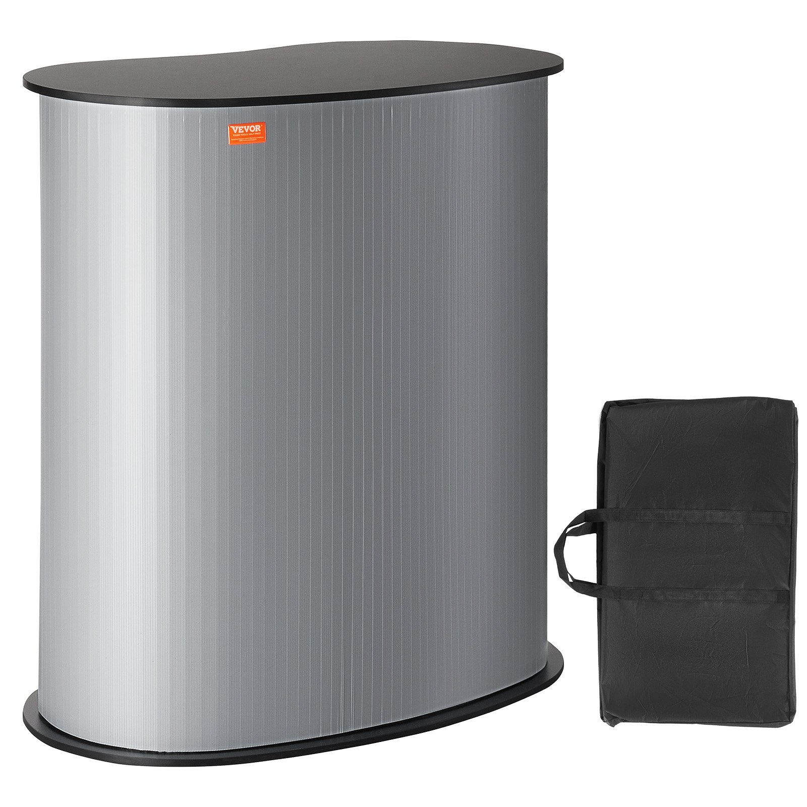 VEVOR Bancone Fieristico Portatile Bancone Fieristico, 900 x 490 x 940 mm Stand Fieristico Banco Espositivo, Tavolo da Bar Pieghevole, Podio Pop-up con Ripiano, Borsa per Trasporto