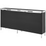 VEVOR Bancone fieristico portatile, 1980 x 385 x 880 m Stand fieristico Bancone espositivo, Bancone pieghevole per tavolo da bar, Reception con ripiano, Borsa per il trasporto, Nero