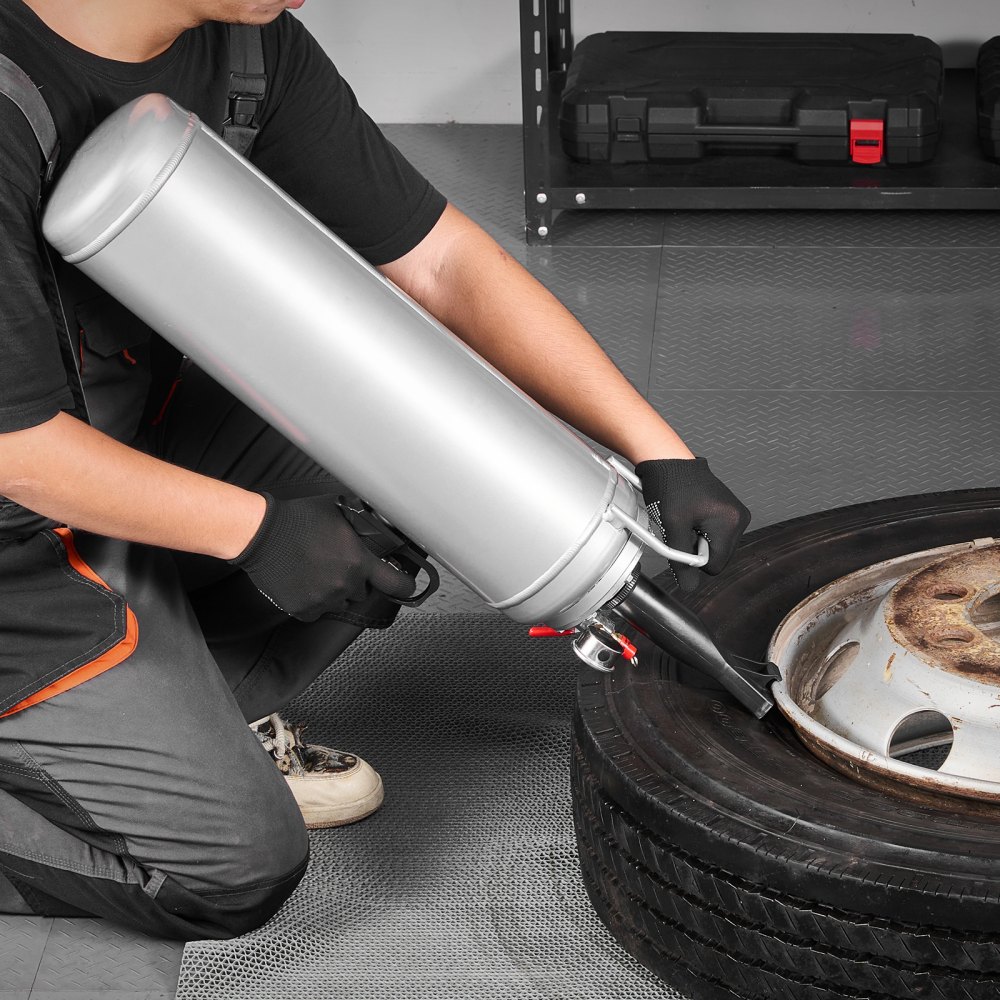 VEVOR Gonfiatore Portatile per Pneumatici, 12 L, Pressione di Esercizio 0,6 a 0,8 MPa, Sabbiatrice per Pneumatici per Tallone del Pneumatico, per Auto, Bici Elettriche, Camper, ATV, Argento