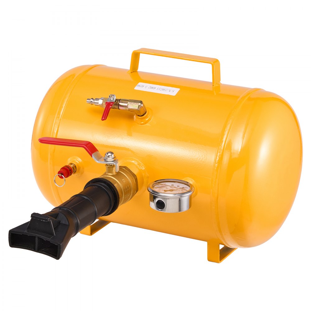 VEVOR Attrezzo per Gonfiaggio Pneumatici per Impieghi Gravosi, 0,6 a 0,8 MPa, 18,9 L Gonfiatore per Sedili con Grilletto Pneumatico per Pick-Up, Camion, ATV, Jeep, Furgone, Trattorino, Camper, Giallo