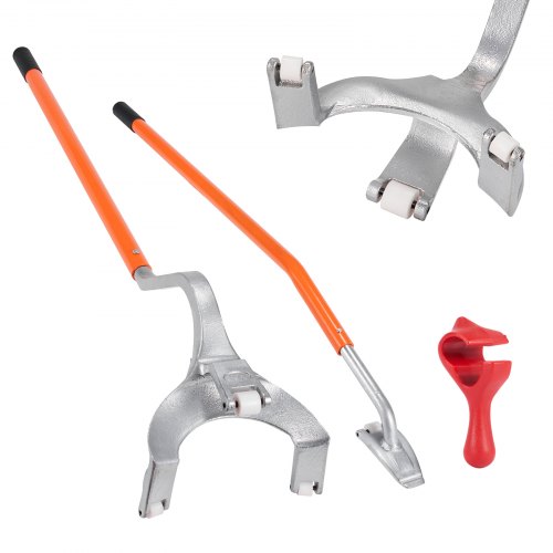 VEVOR Kit di Attrezzi 3 Pz Smontagomme Manuale per Autocarro ATV Pneumatici Dimensioni Compatibili 571-622mm, Kit di Stallonatore Manuale per Pneumatici da Garage Officina Fai-da-te Colore Arancione