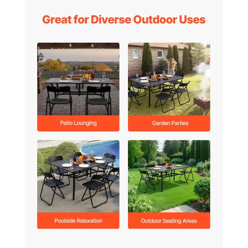 VEVOR Tavolo Rettangolare da Giardino Balcone, 1500 x 960 x | FindTheDeal
