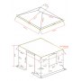 VEVOR Copertura Invernale per Gazebo, per Gazebo Rigidi da 3,70 x 4,92 m, Copertura per Tutte le Stagioni con Pareti Laterali e Finestre in Rete, per Ripari Chiusi, Gazebo non Inclusi