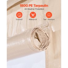 VEVOR Copertura Invernale per Gazebo, per Gazebo Rigidi da 3,68 x 6,11 m, Copertura a Due livelli per Tutte le Stagioni con Pareti Laterali e Finestre in Rete, per Ripari Chiusi, Gazebo non Inclusi