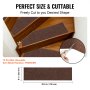 VEVOR Set di Tappeti per Scale Interne Antiscivolo 15 Pezzi 76x20,3 cm Lavabili in Lavatrice, Coprigradini per Scale Insonorizzanti Tappeti Antiscivolo di Sicurezza per Anziani Bambini Uso Domestico