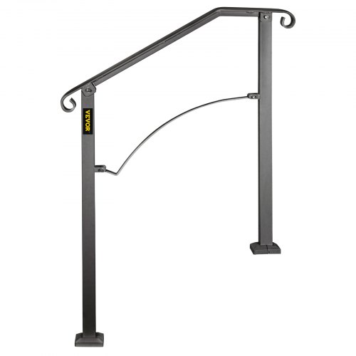 RHSHANLICUN Corrimano a 3 gradini per gradini esterni, corrimano per scale esterne adatto da 1 a 3 gradini, kit di ringhiera per scale in ferro battuto nero per gradini in cemento, gradini RHSHANLICUN Corrimano a 3 gradini per gradini esterni, corrimano per scale esterne adatto da 1 a 3 gradini, kit di ringhiera per scale in ferro battuto nero per gradini in cemento, gradini