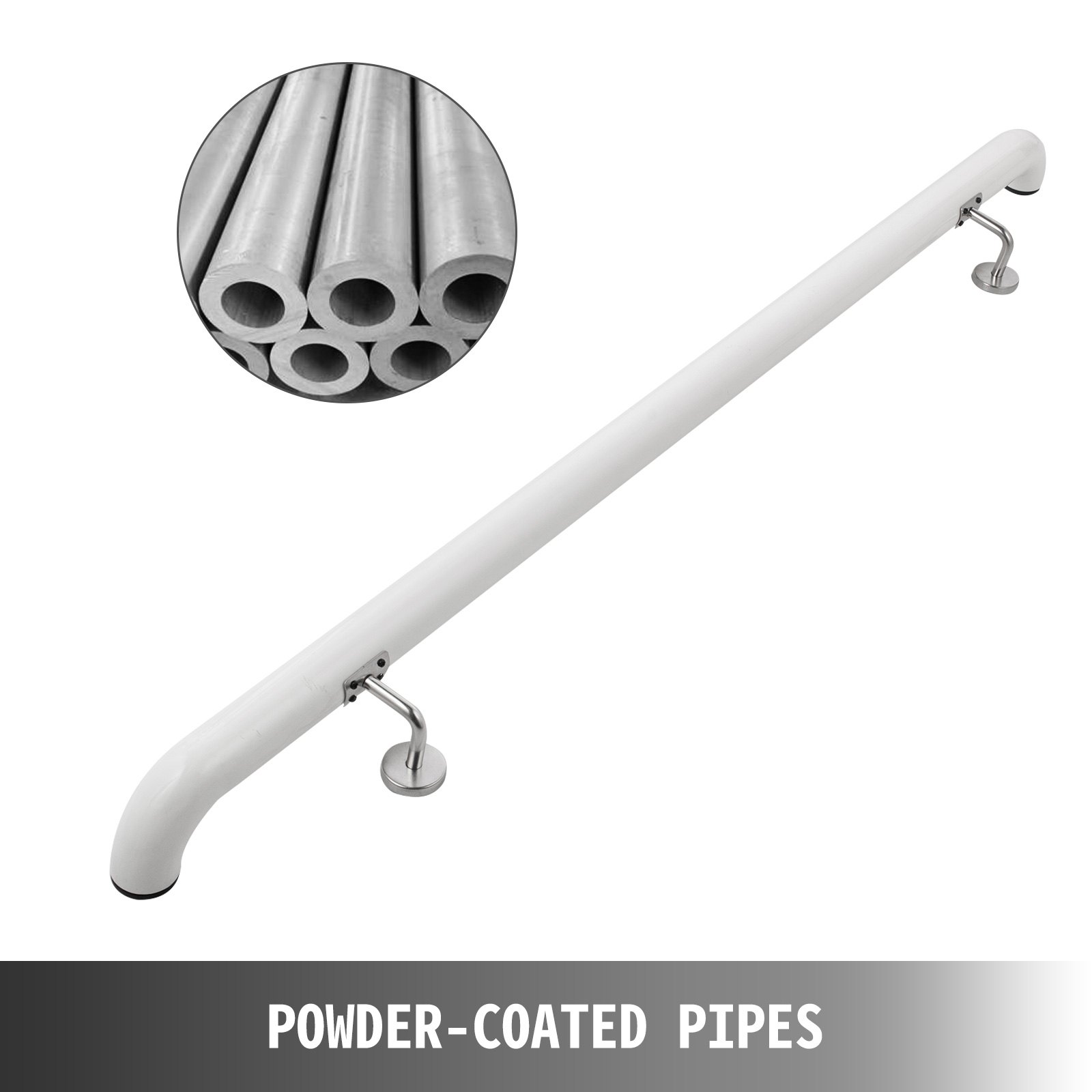 Ringhieraper Scale Corrimano Per Scale In Alluminio Lunghezza 3 Piedi In Bianco