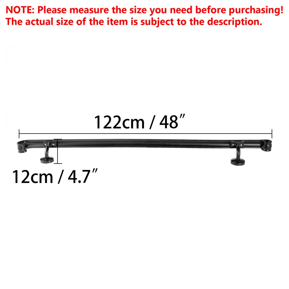 Ringhiera Scale Ferro Battuto 1.2m Diametro Del Tubo 6cm Corrimano Scala Nero