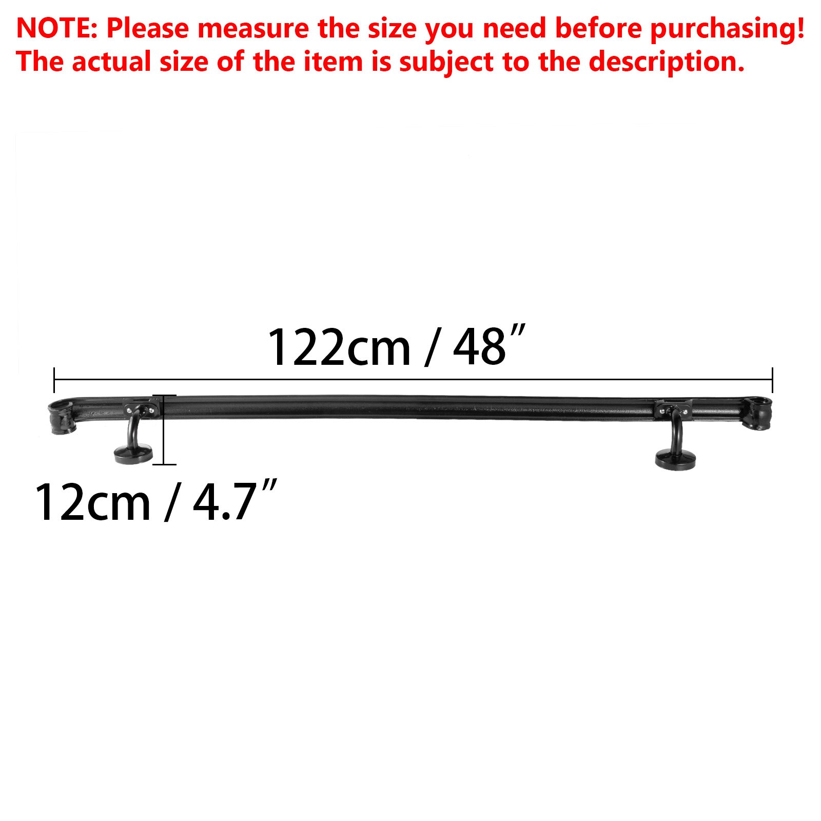 Ringhiera Scale Ferro Battuto 1.2m Diametro Del Tubo 6cm Corrimano Scala Nero