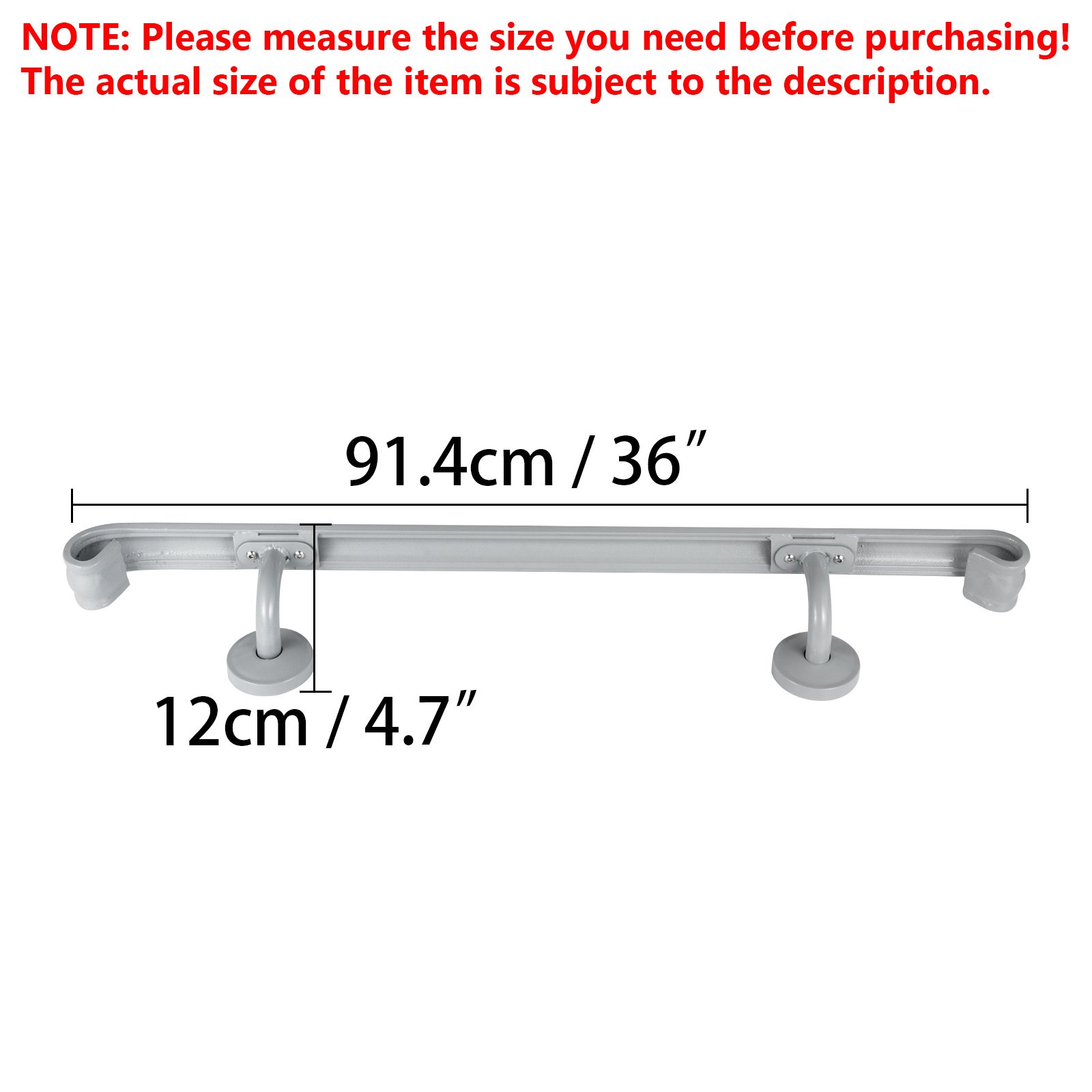 Corrimano Scale In Ferro Battuto 3 Piedi Diametro 6cm Ringhiera A Parete Grigio
