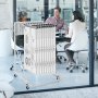VEVOR Mobile Blueprint Storage Shelf, Plan Holder with 12 Swivel Brackets, Mobile Blueprint Holder, Adjustable Height and Length, Poster Display Shelf for Office and Home (Shelf only, clamps not included)
