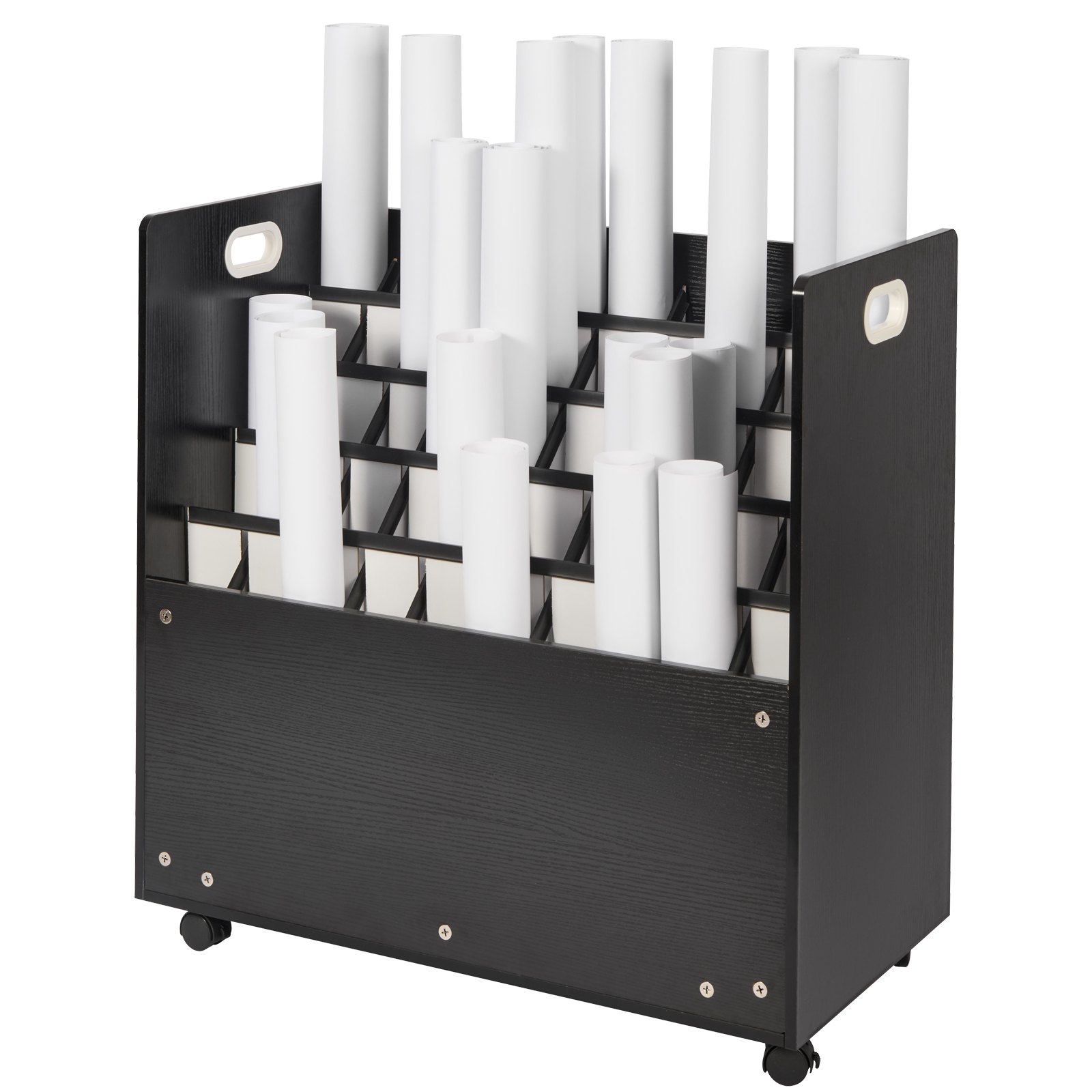 VEVOR Scaffale per Progetti 765 x 395 x 780 mm Armadietto Portaoggetti Verticale in Legno con 50 Scomparti per Progetti di Costruzione, Mappe, Manifesti Architettonici, Portaprogetti per Casa, Ufficio