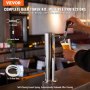 VEVOR Distributore a torre per birra alla spina con rubinetto singolo, Dispenser Torre per birra in fusto in acciaio inox, Kit torre per birra artigianale con tubi preassemblati per feste, bar