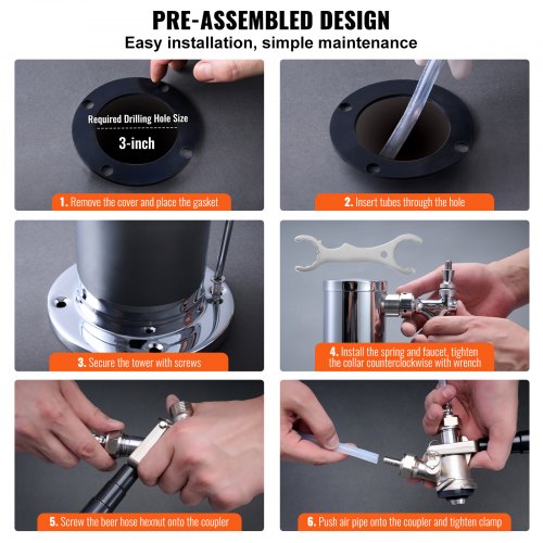 Rubinetto Erogatore Per Birra Da Picnic In Plastica, Con Guarnizione In Silicone, Adatto Per Fusti E Tubo Da 1/4 Di Pollice, Fino A 20 PSI