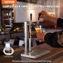 VEVOR Dispenser a torre per birra alla spina con doppio rubinetto, Torre per birra in fusti in acciaio inox, Kit spillatore birra artigianale rubinetti a chiusura automatica per feste, bar