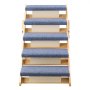 VEVOR Wood Pet Stairs, 5-Step Dog Stairs for Beds, Sofa & Cars, 68 kg Load Capacity, Floded Flat Design, Stable & Sturdy Cat & Dog Step Ladder for Small Medium Large Older Pet Puppy Essentials