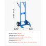 VEVOR Hand Truck Wheel Dolly, 200kg Heavy-Duty Steel Tire Wheel Dolly, Fits 550-750mm Tires for Sedans, SUVs & Minivans, Holds Up to 4 Tires, with 254mm Pneumatic Wheels for Repair Workshops