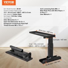 VEVOR Livellatore per Scale 756,92 mm x 289,5 - 457,2 mm in Acciaio al Carbonio