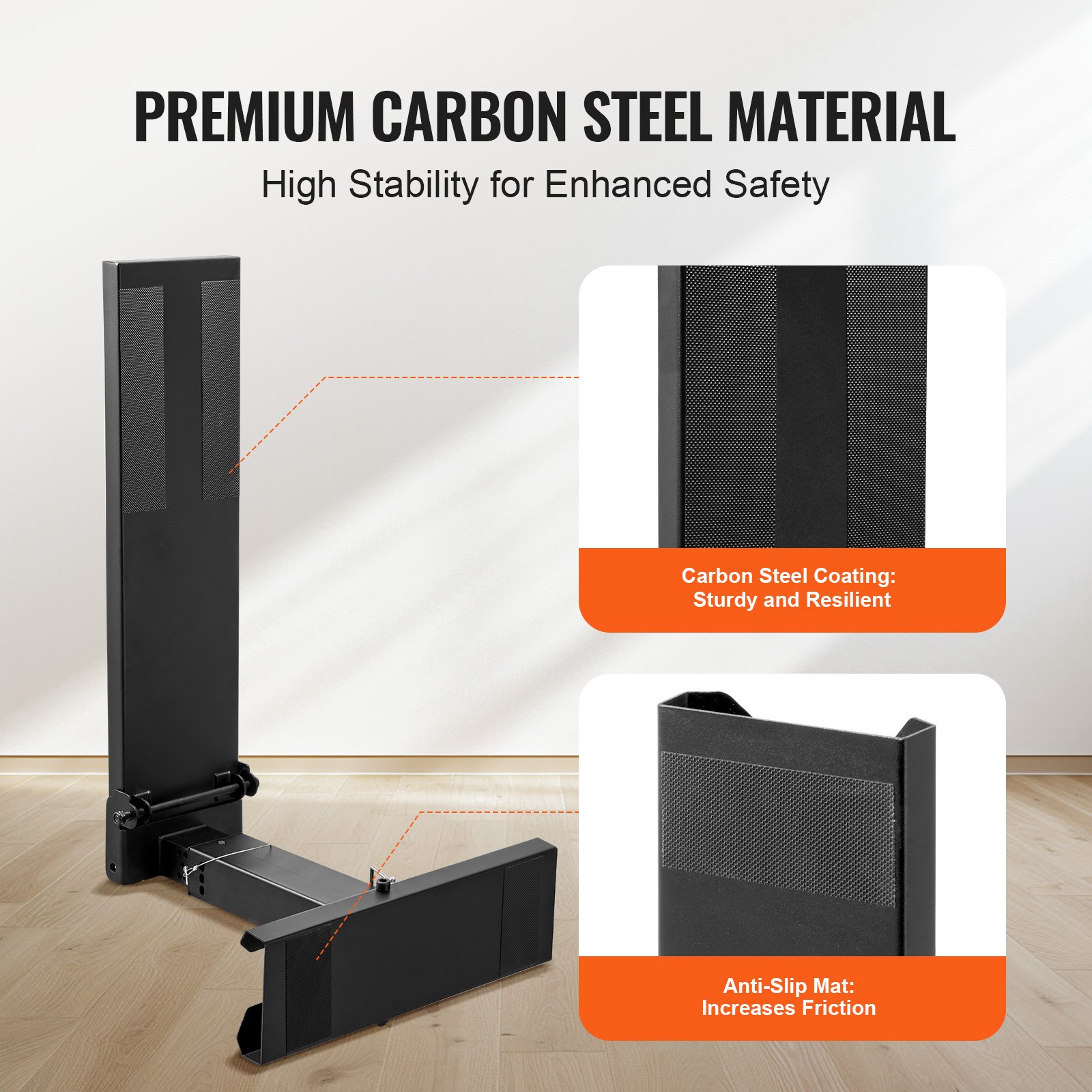 VEVOR Livellatore per Scale, Superficie di Supporto 756,92 mm x 289,5 - 457,2 mm Strumento di Livellamento per Scale in Acciaio, Tramoggia Pieghevole, per Scale Estensibili per Terreni Irregolari